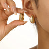 Alloy Geometric Goldplated Earrings For Women
