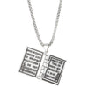 Alloy Geometric Gothic Style Flip Bible Book Cross Electroplated Unisex Necklace