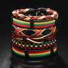 Alloy Geometric Hand Knitted Vintage Style Loop Maple Leaf Multilayer Bouncing Rope Bracelet