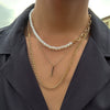 Alloy Geometric Handmade Men's Pearl Hiphop Stacked Clavicle Necklace