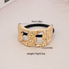Alloy Geometric High Elastic Bow Hair Rope Hair Accessories Electroplated