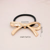 Alloy Geometric High Elastic Bow Hair Rope Hair Accessories Electroplated