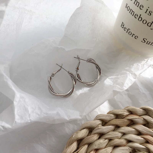 Alloy Geometric High Sense Electroplated Women's Earrings And Ring