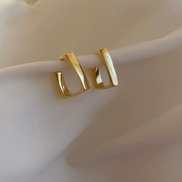 Alloy Geometric High Sense Electroplated Women's Earrings And Ring