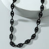 Alloy Geometric Hip Hop Personality Charm Jewelry Set With Cuban Chain Bracelet And Necklace