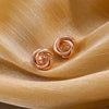 Alloy Geometric Hollow Flower Gold Inlaid Women's Earrings