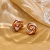 Alloy Geometric Hollow Flower Gold Inlaid Women's Earrings