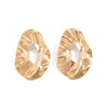 Alloy Geometric Hollow Pleated Electroplated Women's Earrings