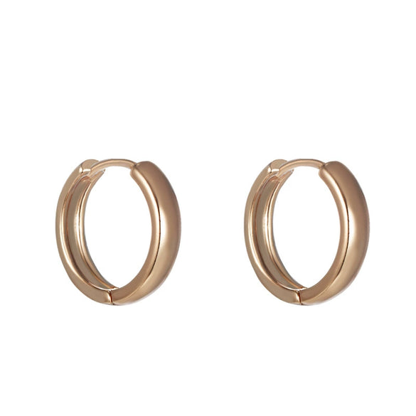 Alloy Geometric Hoop Earrings For Women Electroplated Simple Cold Style