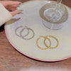 Alloy Geometric Hoop Earrings For Women Electroplated Style