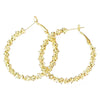 Alloy Geometric Hoop Earrings For Women Electroplated Style