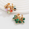 Alloy Geometric Inlaid Retro Palace Style Ladies Ring With Electroplating Treatment