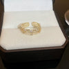 Alloy Geometric Inlaid Zircon Women's Ring Luxury Jewelry
