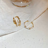 Alloy Geometric Inlaid Zircon Women's Ring Luxury Jewelry