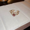 Alloy Geometric Inlaid Zircon Women's Ring Luxury Jewelry