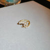 Alloy Geometric Inlaid Zircon Women's Ring Luxury Jewelry