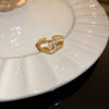 Alloy Geometric Inlaid Zircon Women's Ring Luxury Jewelry