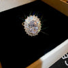 Alloy Geometric Inlaid Zircon Women's Ring Luxury Jewelry