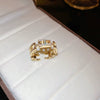 Alloy Geometric Inlaid Zircon Women's Ring Luxury Jewelry