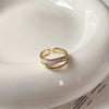 Alloy Geometric Inlaid Zircon Women's Ring Luxury Jewelry