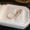 Alloy Geometric Inlaid Zircon Women's Ring Luxury Jewelry