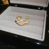 Alloy Geometric Inlaid Zircon Women's Ring Luxury Jewelry