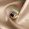 Alloy Geometric Inlaid Zircon Women's Ring Luxury Jewelry