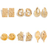 Alloy Geometric Irregular Hollow Electroplated Women's Earrings