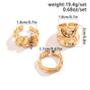 Alloy Geometric Irregular Open Lava Ring For Women With Electroplating Treatment