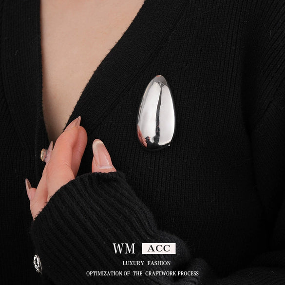 Alloy Geometric Irregular Oval Exaggerated Sophisticated Style Electroplating Brooch For Women