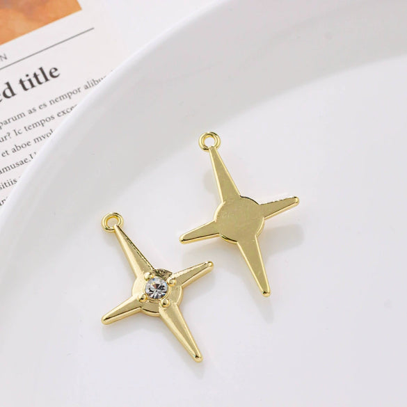 Alloy Geometric Irregular Rectangular Love Pendant Handmade Ear Jewelry Accessories With Electroplating