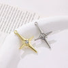 Alloy Geometric Irregular Rectangular Love Pendant Handmade Ear Jewelry Accessories With Electroplating