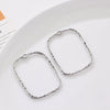 Alloy Geometric Irregular Rectangular Love Pendant Handmade Ear Jewelry Accessories With Electroplating