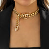 Alloy Geometric Jewelry Punk Hiphop Heavy Metal Electroplated Clavicle Necklace For Women