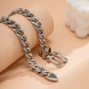Alloy Geometric Jewelry Punk Hiphop Heavy Metal Electroplated Clavicle Necklace For Women