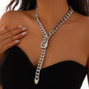 Alloy Geometric Jewelry Punk Hiphop Heavy Metal Electroplated Clavicle Necklace For Women