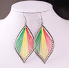 Alloy Geometric Leaf Women's Handmade Electroplating Winding Water Drop Earrings