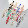 Alloy Geometric Leaves Diamond Earrings For Women