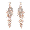 Alloy Geometric Leaves Diamond Earrings For Women