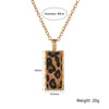 Alloy Geometric Leopard Sweater Chain Necklace With Electroplating For Women