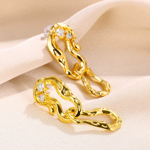 Alloy Geometric Light Luxury Women's Earrings Jewelry Piercing