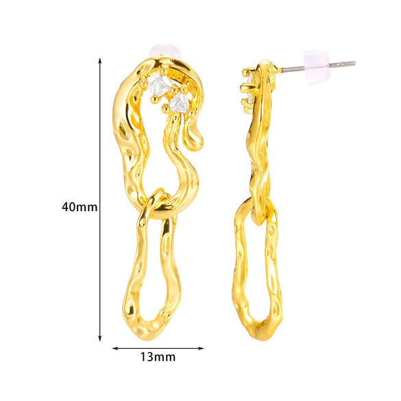 Alloy Geometric Light Luxury Women's Earrings Jewelry Piercing