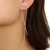 Alloy Geometric Line Hollow Metal Earrings With Electroplating