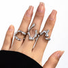 Alloy Geometric Liquid Lava Open Ring For Women With Electroplating And Stacking Style