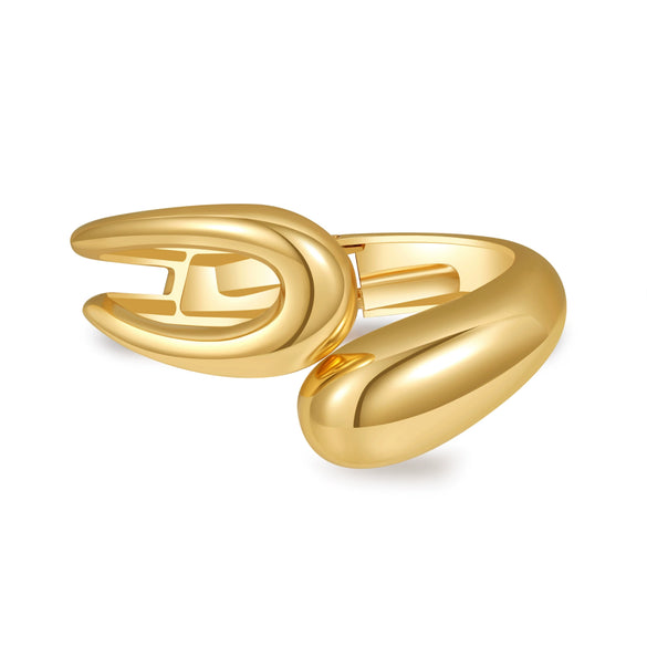 Alloy Geometric Metal Bracelets Electroplated Diamondencrusted Multilayered Glossy Hollow Open For Women