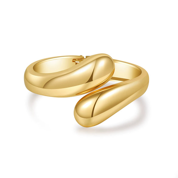 Alloy Geometric Metal Bracelets Electroplated Diamondencrusted Multilayered Glossy Hollow Open For Women