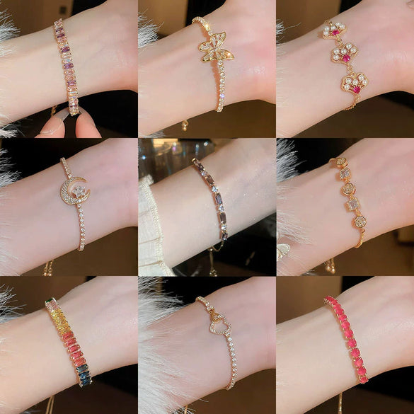 Alloy Geometric Microinlay Zircon Women's Bracelet