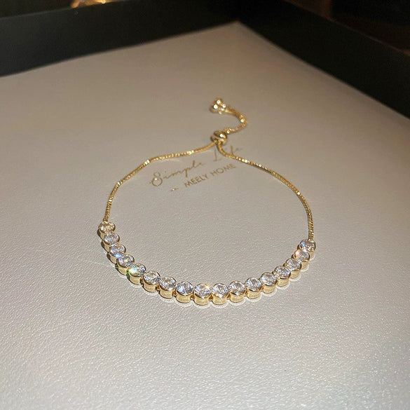 Alloy Geometric Microinlay Zircon Women's Bracelet
