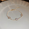 Alloy Geometric Microinlay Zircon Women's Bracelet