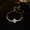 Alloy Geometric Microinlay Zircon Women's Bracelet